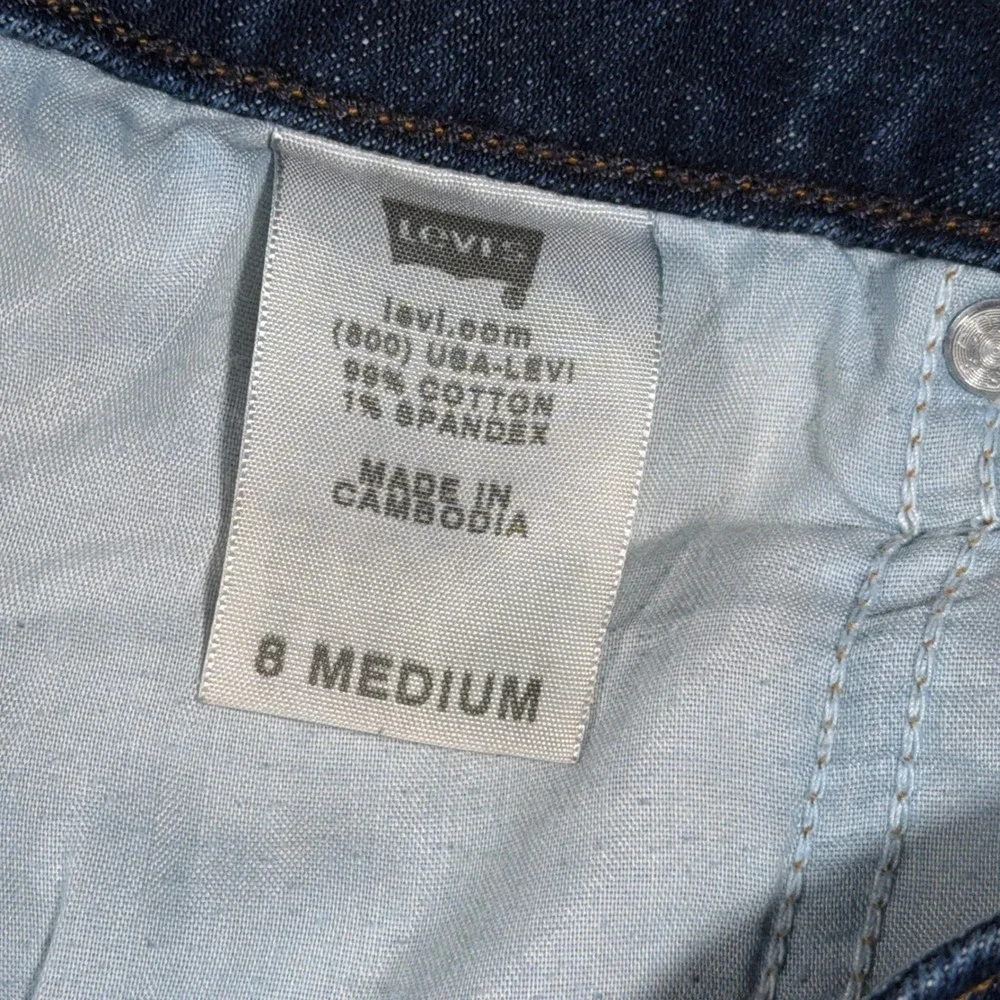 Levi's 545 Jeans Women's 8 Blue Low Rise Boot Cut Denim Stretch Dark Wash Boho